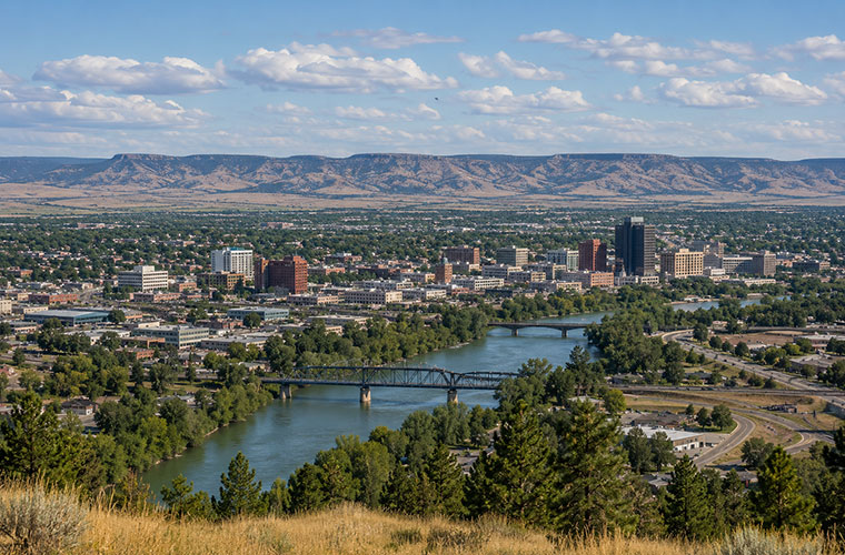 Route from Billings to Broadus, MT