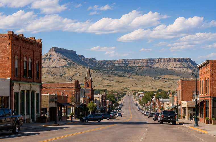 Route from Hardin to Broadus, MT