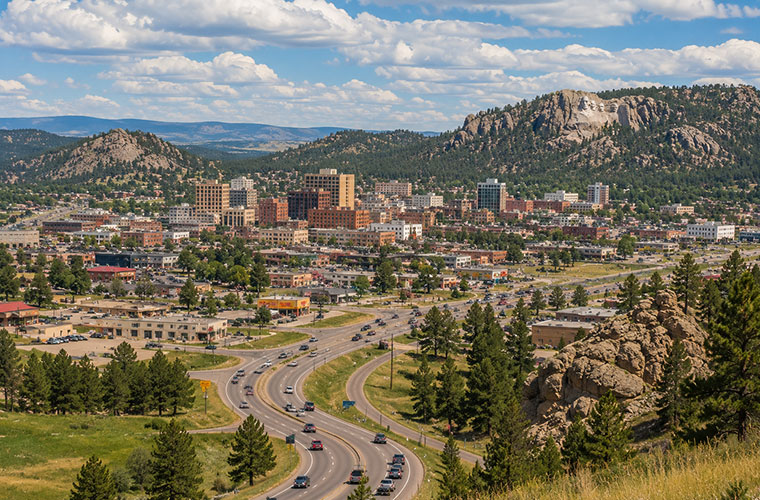 Route from Rapid City to Broadus, MT